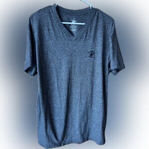 Men’s XL Beverly Hills Polo Club V-Neck T-Shirt. Gray in color